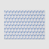Blue Retro Big Numbers Class Seidenpapier (Vorderseite)