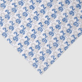 Blue Retro Big Numbers Class Seidenpapier (Ausschnitt)