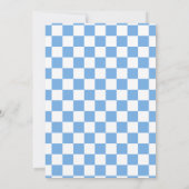 Blue Retro Boy 50er Vintag Baby Dusche Einladung (Rückseite)