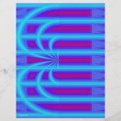 Blue Retro Cathedral Bulk Scrapbook Paper Pages Flyer (Hinten)