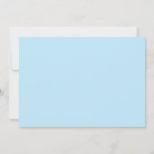 Blue Retro Doll Foto Geburtstag Einladung (Rückseite)