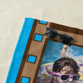 Blue Retro Film Strip Foto Handtuch (Beispiel)