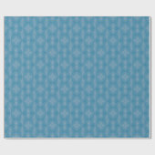 Blue Retro Gemustert Geschenkpapier (Flach)