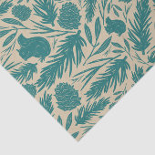 Blue Retro Gemütlicher Weihnachtsscharm Seidenpapier (Ausschnitt)