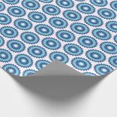 Blue Retro Geschenkpapier (Ecke)