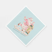 Blue Retro - Groovy Santa Claus Feiertag Serviette (Ecke)