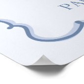 Blue Retro Herz Coquette Cake Valentines Willkomme Poster (Ecke)