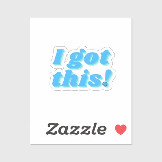 Blue Retro Ich Got dieses Motivierend Angebot Aufkleber (Blatt)