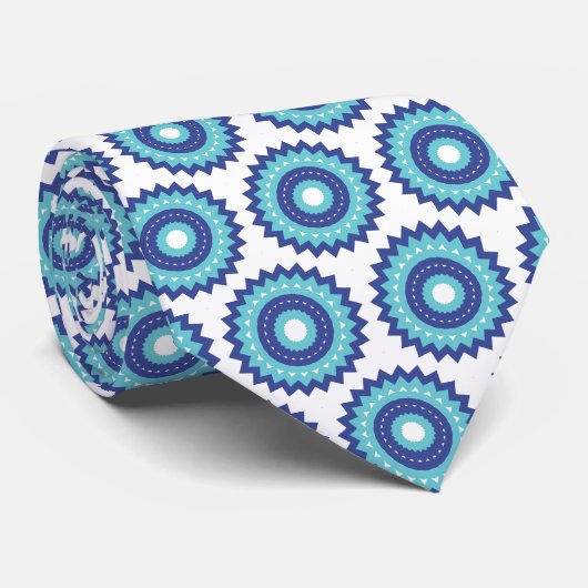 Blue Retro Krawatte (Gerollt)