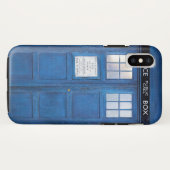 Blue Retro Phone Booth Call Box Case-Mate iPhone Hülle (Rückseite (Horizontal))