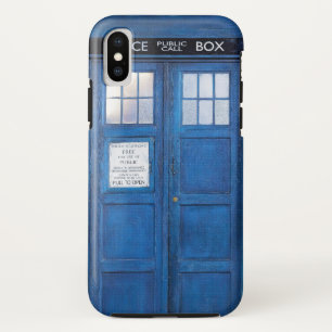 Blue Retro Phone Booth Call Box Case-Mate iPhone Hülle