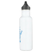 Blue Retro Robot Edelstahlflasche (Rechts)