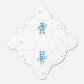 Blue Retro Robot Geschenkschachtel (Ungefaltet)