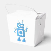 Blue Retro Robot Geschenkschachtel (Rückseite)