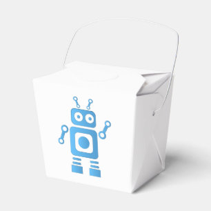 Blue Retro Robot Geschenkschachtel