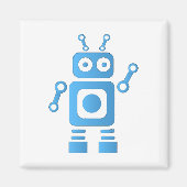 Blue Retro Robot Magnet (Vorne)