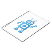 Blue Retro Robot Notizblock (Linke Seite)