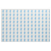 Blue Retro Robot Stoff (Yard (91,4 cm))