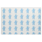 Blue Retro Robot Stoff (Fat Quarter (45,7 x 55,9 cm))