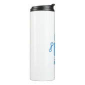 Blue Retro Robot Thermosbecher (Nach links gedreht)
