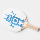 Blue Retro Robot Tischtennis Schläger (Seitenansicht)