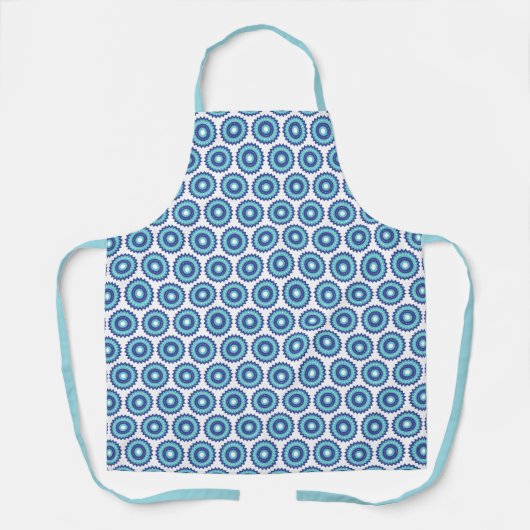 Blue Retro Schürze (Vorderseite)