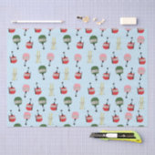 Blue Retro Skilift Gondelbahn Winterski Seidenpapier (Handwerk)