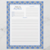 Blue Retro Star Rezeptseite (Vorderseite)