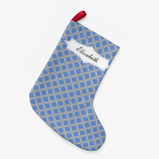 Blue Retro Star Weihnachts-Strumpf Kleiner Weihnachtsstrumpf