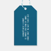 Blue Retro Sun 1996 Photo 30th Birthday Stripe  Geschenkanhänger (Rückseite)