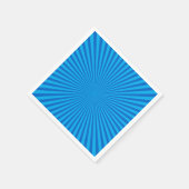 Blue Retro Sunburst Hintergrund Serviette (Ecke)