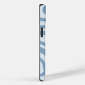 Blue Retro Swirl Groovy Y2K Muster Case-Mate iPhone Hülle (Rückseite / Rechts)