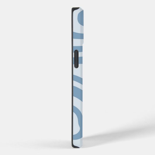 Blue Retro Swirl Groovy Y2K Muster Case-Mate iPhone Hülle (Rückseite / Rechts)