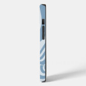 Blue Retro Swirl Groovy Y2K Muster Case-Mate iPhone Hülle (Rückseite / Links)