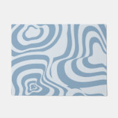 Blue Retro Swirl Groovy Y2K Muster Fußmatte (Vorderseite)