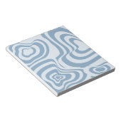 Blue Retro Swirl Groovy Y2K Muster Notizblock (angewinkelt)