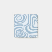 Blue Retro Swirl Groovy Y2K Muster Post-it Klebezettel (Vorderseite)