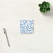 Blue Retro Swirl Groovy Y2K Muster Post-it Klebezettel (Büro)