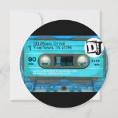 Blue Retro T4 Audiotape Cassette 80er DJ Business Save The Date (Rückseite)