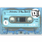 Blue Retro T4 Audiotape Cassette 80er DJ C-CutVS Aufkleber (Vorderseite)