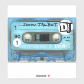 Blue Retro T4 Audiotape Cassette 80er DJ C-CutVS Aufkleber (Blatt)