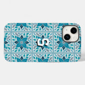 Blue Retro Tides of Christmas Vibes Case-Mate iPhone Hülle (Rückseite (Horizontal))