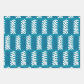 Blue Retro Tides of Christmas Vibes Geschenkpapier Set (Vorderseite 3)