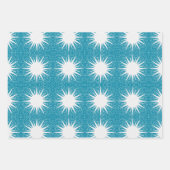 Blue Retro Tides of Christmas Vibes Geschenkpapier Set (Vorderseite 2)