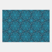 Blue Retro Tides of Christmas Vibes Geschenkpapier Set (Vorderseite)
