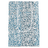 Blue Retro Tides of Christmas Vibes Mittlere Geschenktüte (Rückseite)