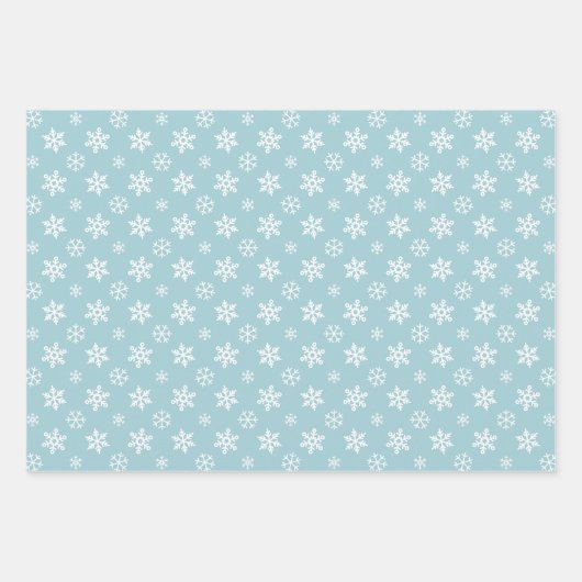 Blue Retro Vintag Weihnachten Geschenkpapier Set (Vorderseite)