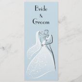 Blue Retro Wedding Dancers Program Programm (Vorderseite)
