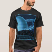 Blue Retrowave Design Men's T-Shirt (Vorderseite)