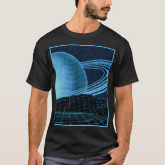 Blue Retrowave Design Men's T-Shirt